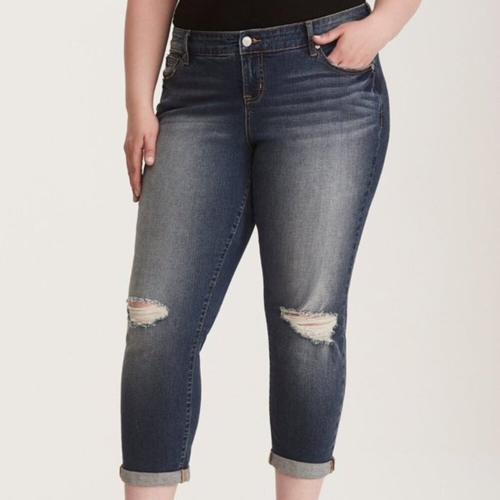 Torrid Ex-Boyfriend Jean Distressed with Knee - 26 Tall